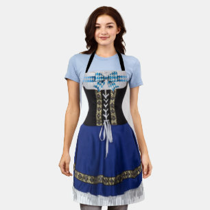 Delantal Dirndl del Oktoberfest Bávaro