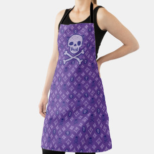 Delantal Diseñador Halloween! Cráneos Inspirados en Louis V