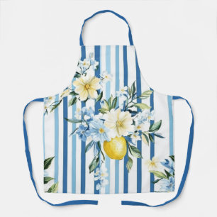 Delantal Diseño #1 de la serie floral de limón Shabby Chic