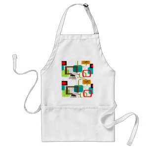 Delantal Diseño abstracto moderno de los mediados de siglo