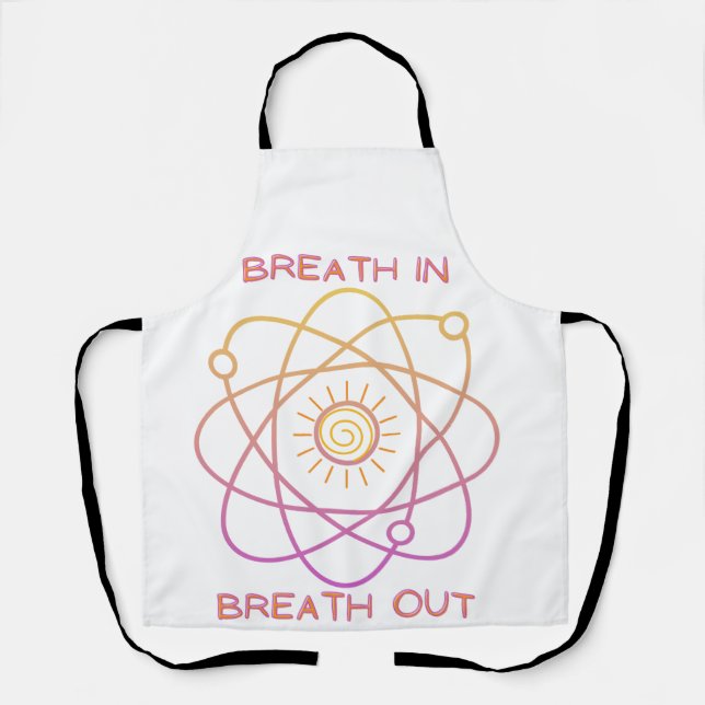 Delantal Diseño Apron, "Breath In Breath Out" (Anverso)