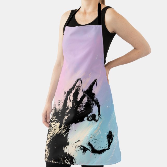 Delantal Diseño artístico de la Moda de perro en Malamute (in situ)