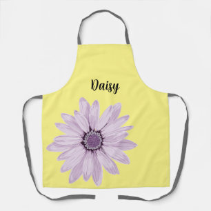 Delantal Diseño caprichoso de flores pastel - nombre person