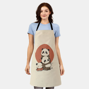 Delantal Diseño Cute Pandas