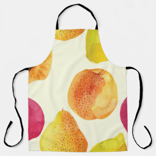 Delantal Diseño de acuarela de frutas frescas de época