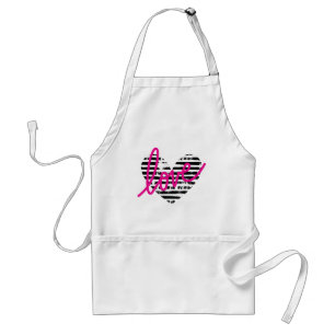 Delantal Diseño de Amor de Corazón Rayado