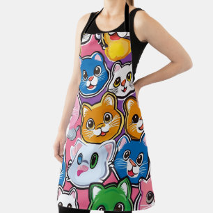 Delantal diseño de apron de gato