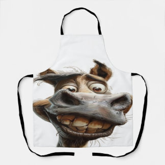 Delantal diseño de arte burro divertido
