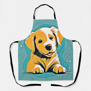 Delantal Diseño de arte de cachorros