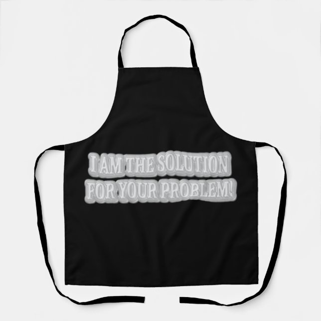 Delantal Diseño de arte lindo sobre "SOY LA SOLUCIÓN" Compr (Anverso)