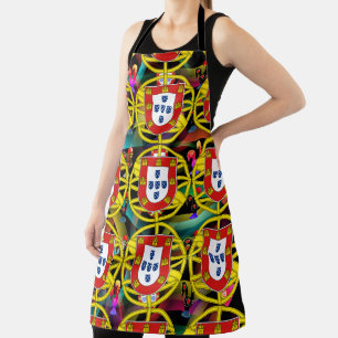 Delantal diseño de arte popular portugués