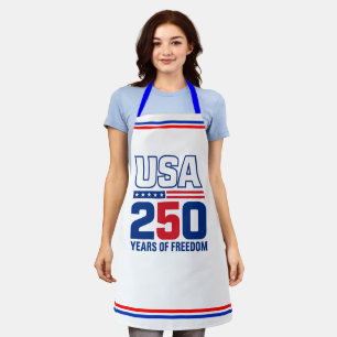 Delantal Diseño de bandera patriótica USA 250 años de liber