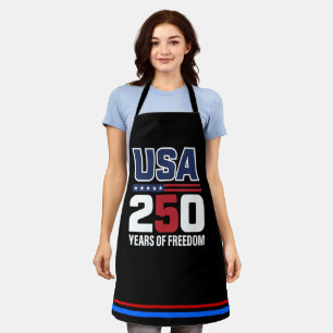 Delantal Diseño de bandera patriótica USA 250 años de liber