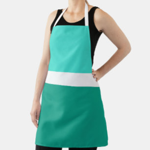 Delantal Diseño de bloques de color Verde azulado y turques