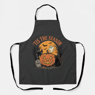 Delantal Diseño de broma de calabaza de Halloween2 (2)_1