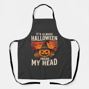 Delantal Diseño de bruja de calabaza de Halloween siempre_1