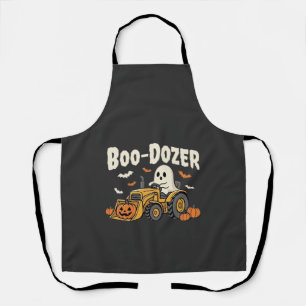 Delantal Diseño de bulldozer fantasma de Halloween Boo-Doze