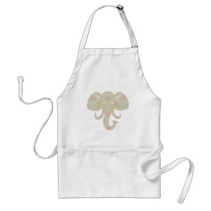 Delantal Diseño de Cabeza de Elefante Mandala