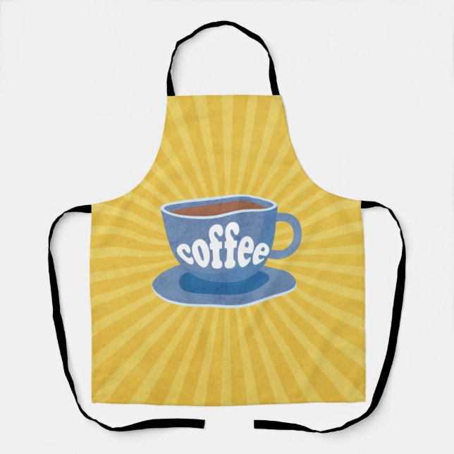Delantal Diseño de café retro (Anverso)