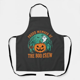 Delantal Diseño de calabaza fantasma de Halloween Boo Crew_