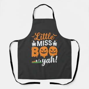 Delantal Diseño de calabaza Little Miss Boo Yah de Hallowee