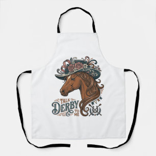 Delantal Diseño de camisa de sombrero floral de caballo Der
