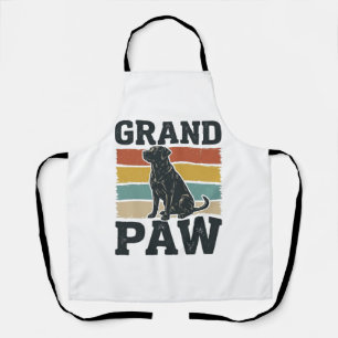Delantal Diseño de camiseta Abuelo Perro Vintage Pata Grand