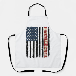 Delantal Diseño de camiseta con bandera de conductor de aut