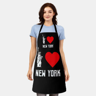 Delantal Diseño de camiseta con corazón de Me encanta Nueva