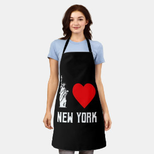 Delantal Diseño de camiseta con corazón de Me encanta Nueva