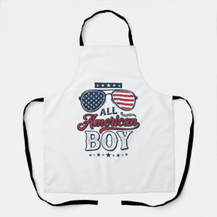 Delantal Diseño de camiseta con gafas de sol patrióticas pa