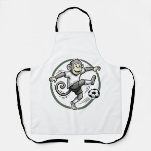 Delantal Diseño de camiseta con grabado de jugador de fútbo