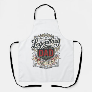 Delantal Diseño de camiseta con grabado vintage de Papá leg