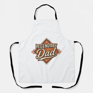 Delantal Diseño de camiseta con grabado vintage de Papá leg
