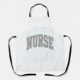 Delantal Diseño de camiseta con letras de equipo universita