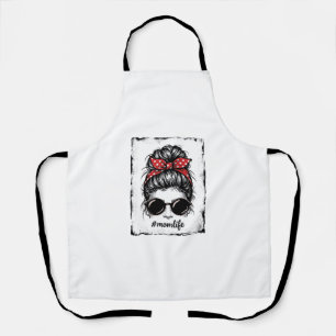 Delantal Diseño de camiseta de bandana de moño desordenado 