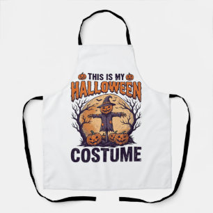Delantal Diseño de camiseta de bruja de calabaza de disfraz