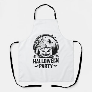 Delantal Diseño de camiseta de bruja de calabaza de fiesta