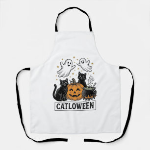 Delantal Diseño de camiseta de Catloween vintage gato fanta