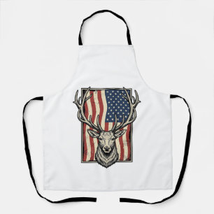 Delantal Diseño de camiseta de caza de bandera americana de