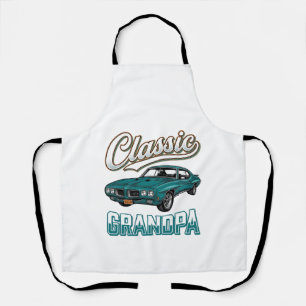 Delantal Diseño de camiseta de coche vintage de abuelo clás