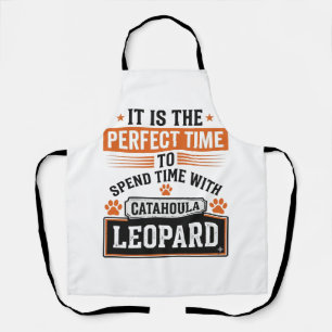 Delantal Diseño de camiseta de época del perro leopardo Cat