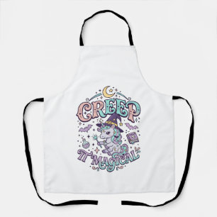 Delantal Diseño de camiseta de estilo retro mágico Unicorn 