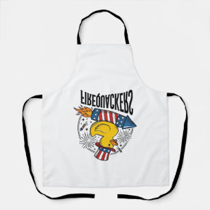 Delantal Diseño de camiseta de fuegos artificiales de pato 