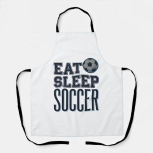 Delantal Diseño de camiseta de fútbol Vintage Eat Sleep (2)
