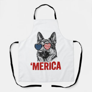 Delantal Diseño de camiseta de gafas de sol con bandera de