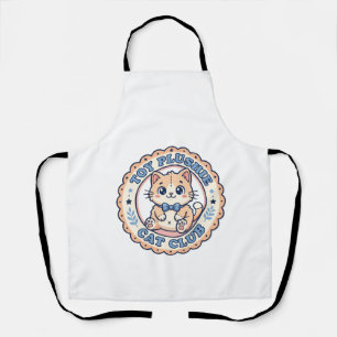 Delantal Diseño de camiseta de gato de peluche de juguete -