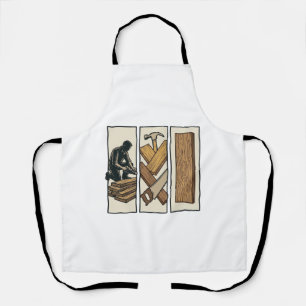 Delantal Diseño de camiseta de grabado de herramientas anti