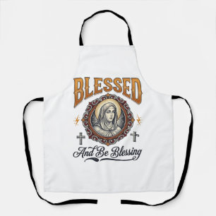 Delantal Diseño de camiseta de grabado vintage cristiano be