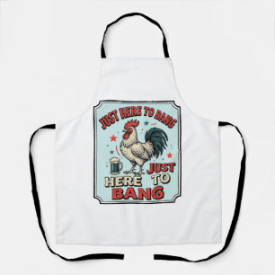 Delantal Diseño de camiseta de grabado vintage de gallo div